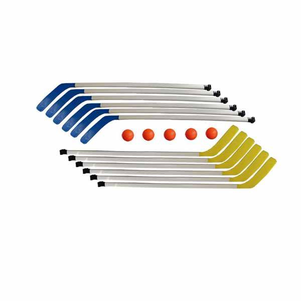 SET HOCKEY 12 STICKS PVC + PELOTA Y PASTILLA