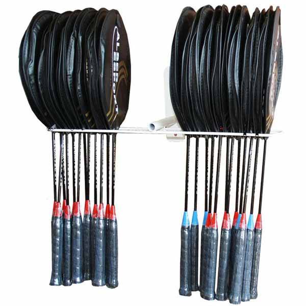 COLGADOR PARED 50 RAQUETAS BADMINTON