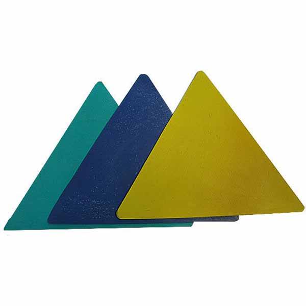 JUEGO 4 TRIANGULOS GOMA RESISTENTES