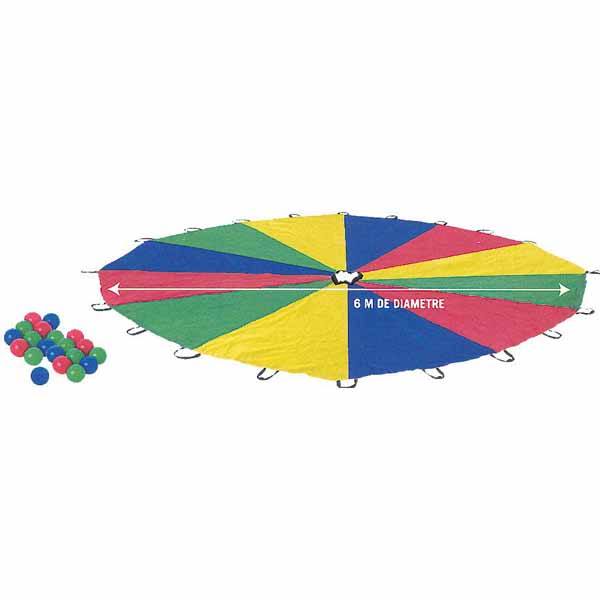 PARACAIDAS NYLON MULTICOLOR 6M RESISTENTE