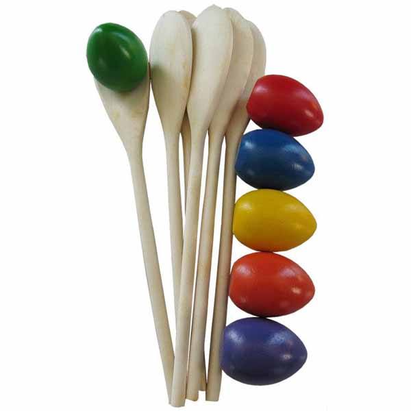 SET JUEGO CUCHARA Y HUEVO MADERA
