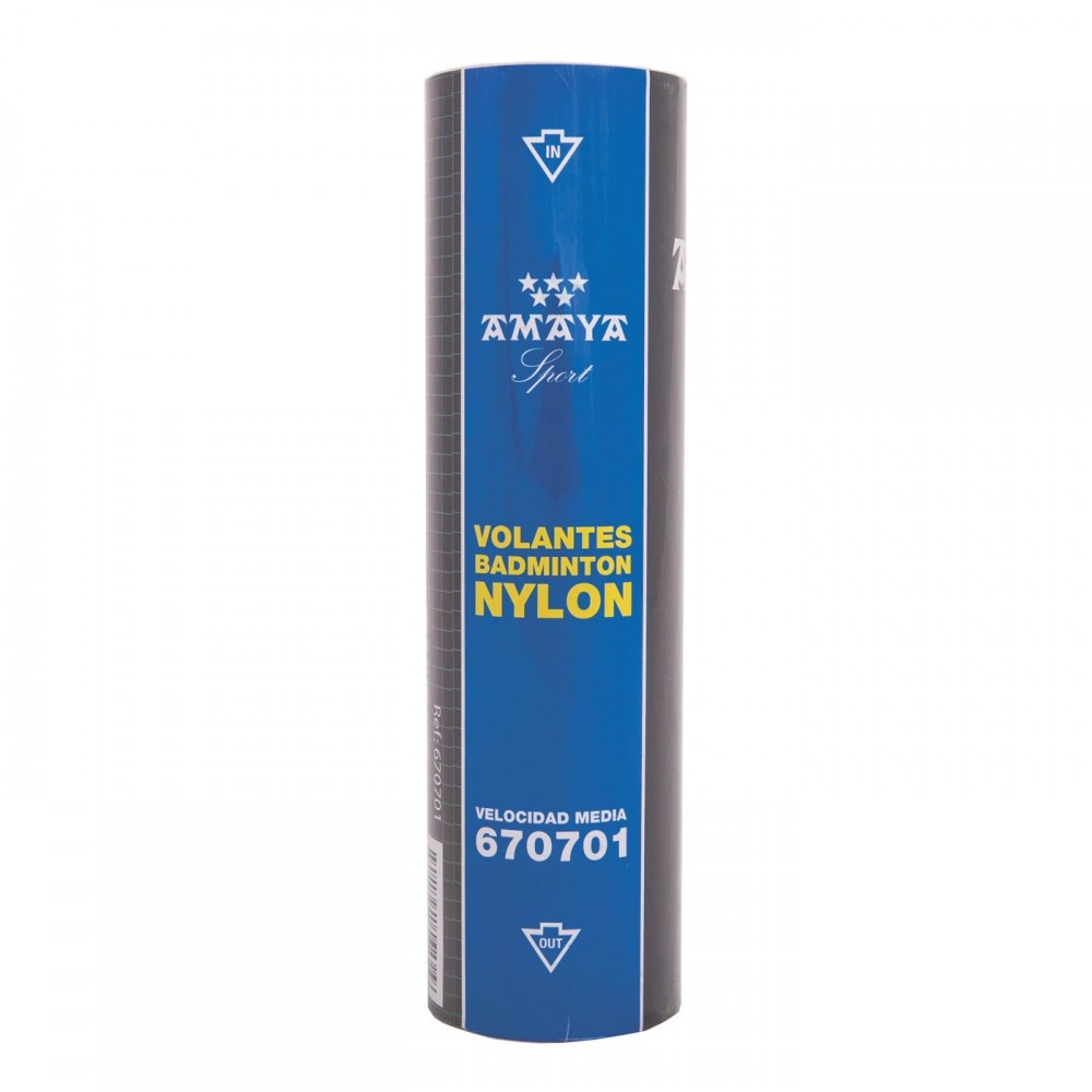 PACK 6 VOLANTES BADMINTON NYLON AMAYA