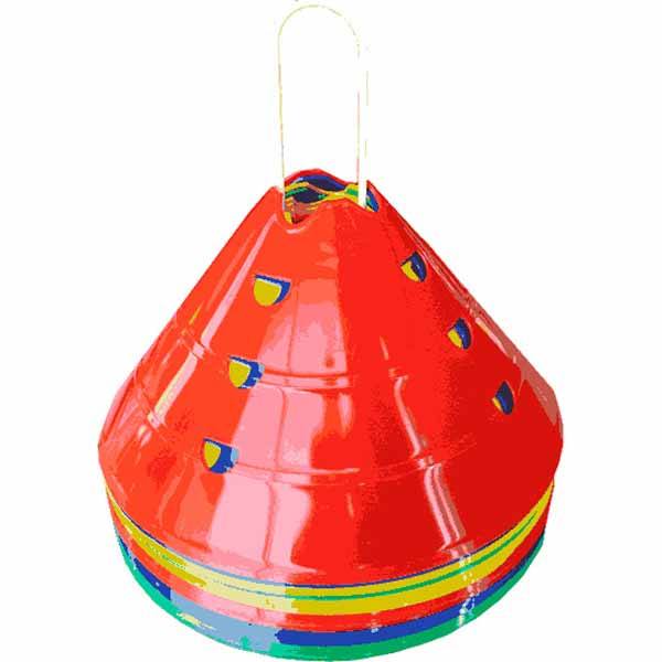 SET 20 CONOS FLEXIBLES MULTICOLOR 30CM