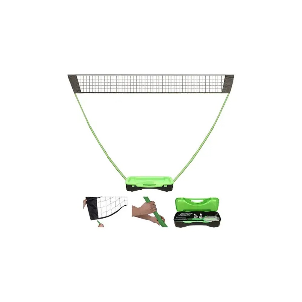 SET BADMINTON PORTATIL RED Y RAQUETAS