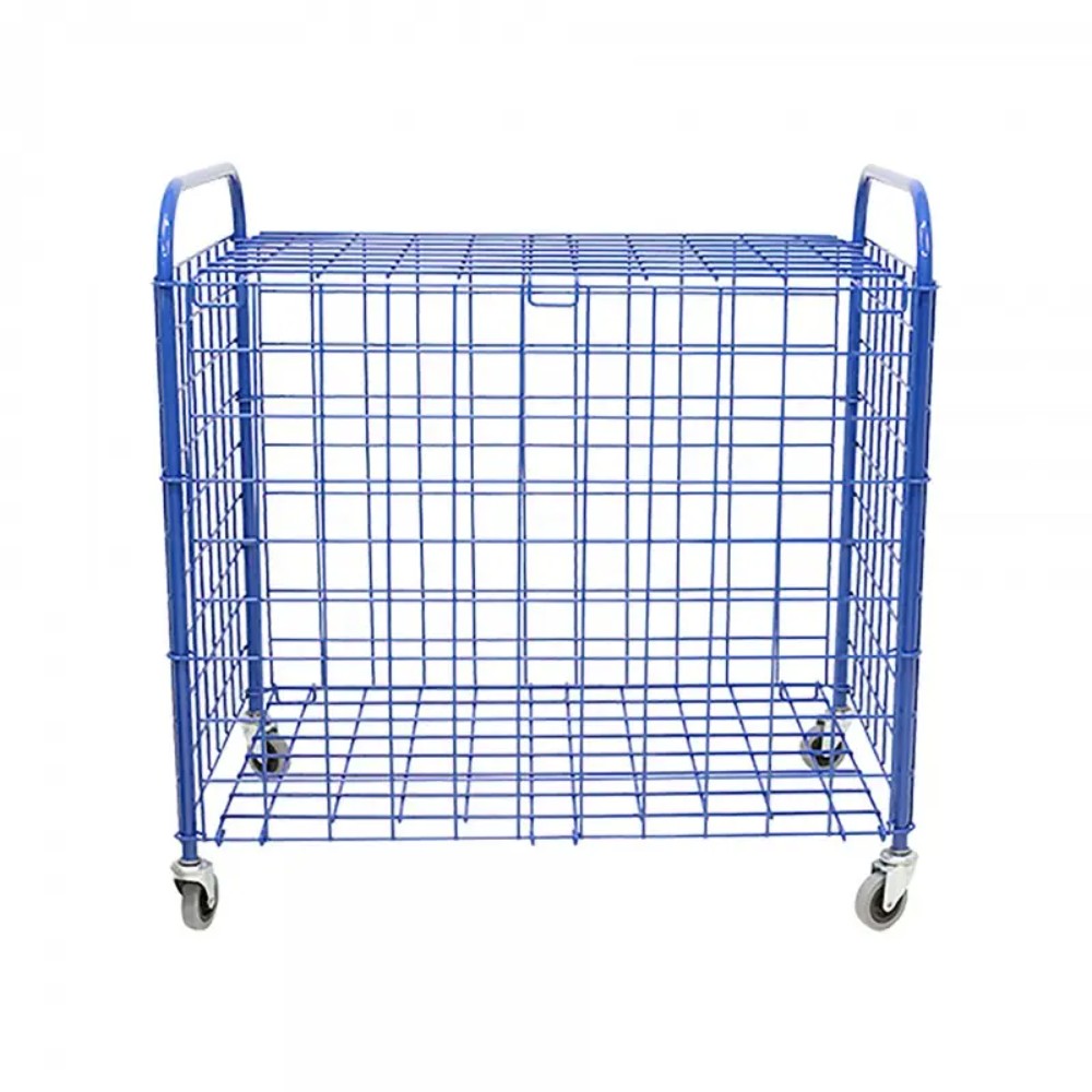 CARRO PORTABALONES METALICO AZUL PLEGABLE