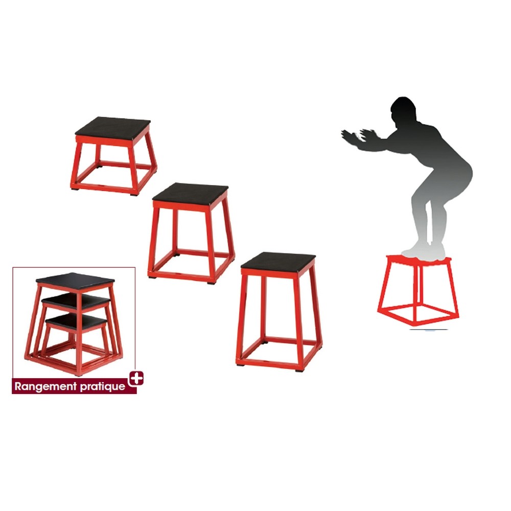 SET 3 PLATAFORMAS PLYOMETRICAS AJUSTABLES