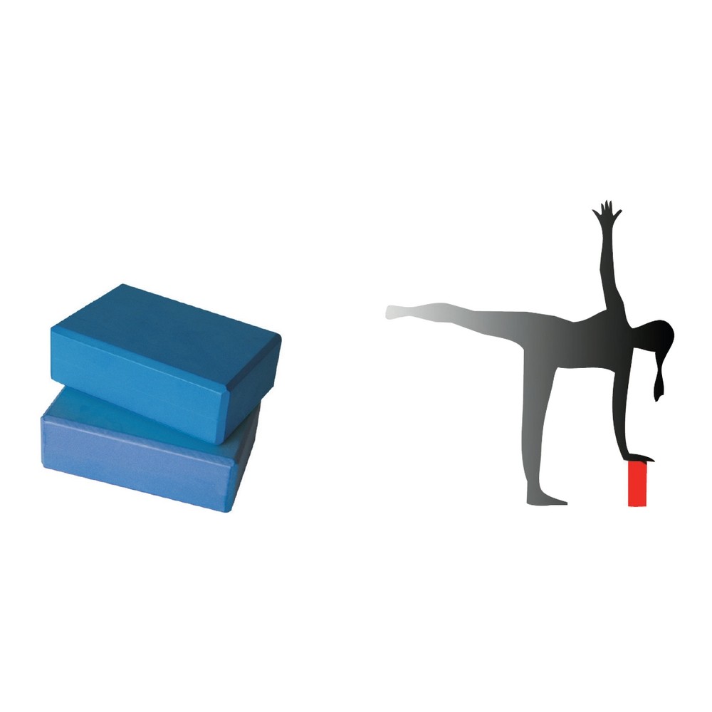 BLOQUE YOGA ESPUMA AZUL ALTA DENSIDAD