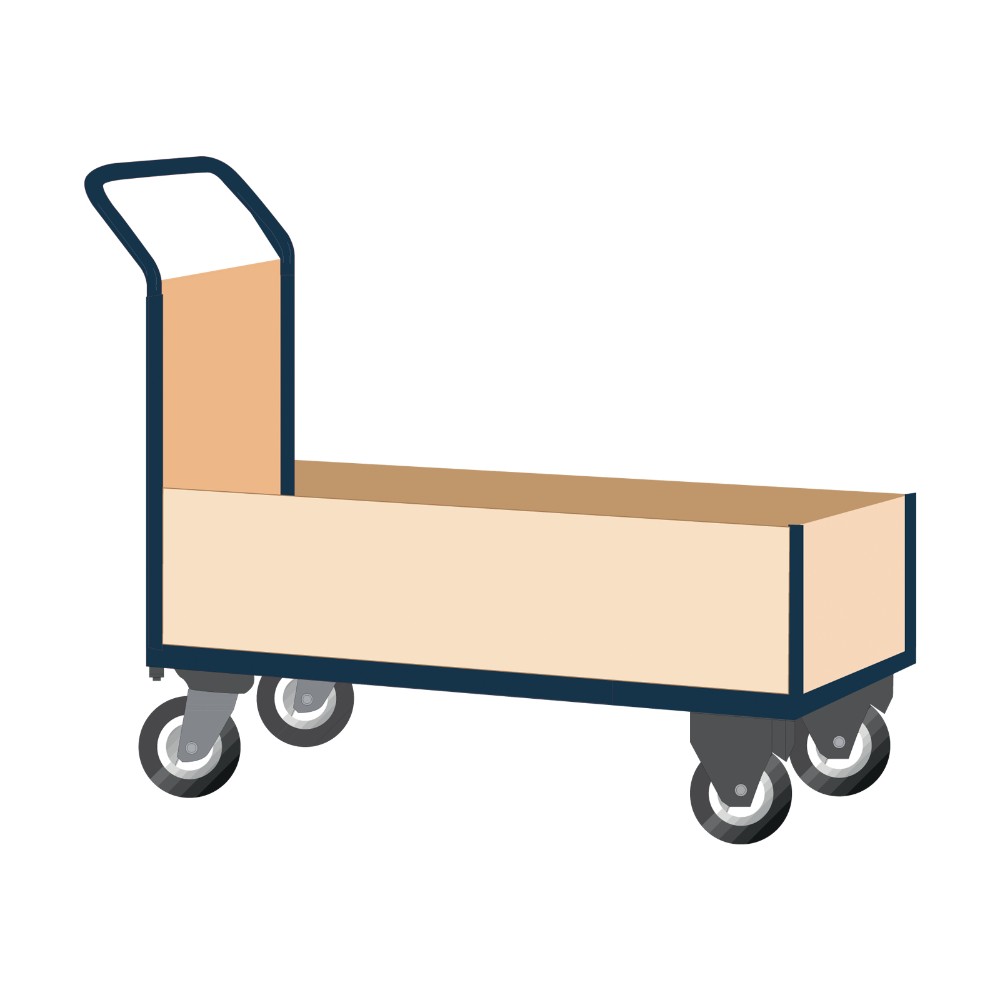 CARRO PLATAFORMA CERRADA 500KG ACERO MADERA
