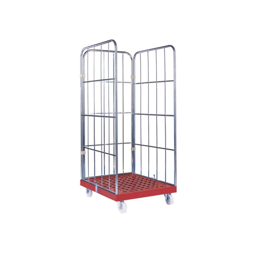 CARRO TRANSPORTE CON BASE PLASTICA 3 LADOS CERRADOS
