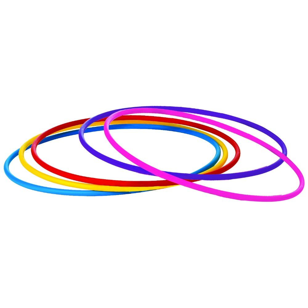 LOTE DE 5 HULA HOOPS COLOR LISO