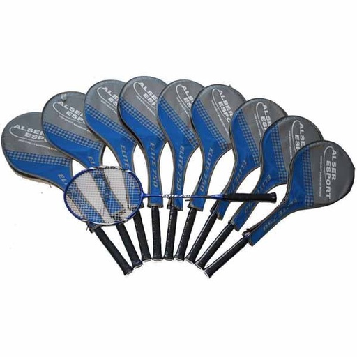 [0786] SET 10 RAQUETAS BADMINTON PRO-750 + VOLANTES