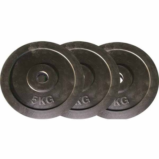 [0785] LOTE 4 DISCOS DE CAUCHO 5KG GIMNASIO