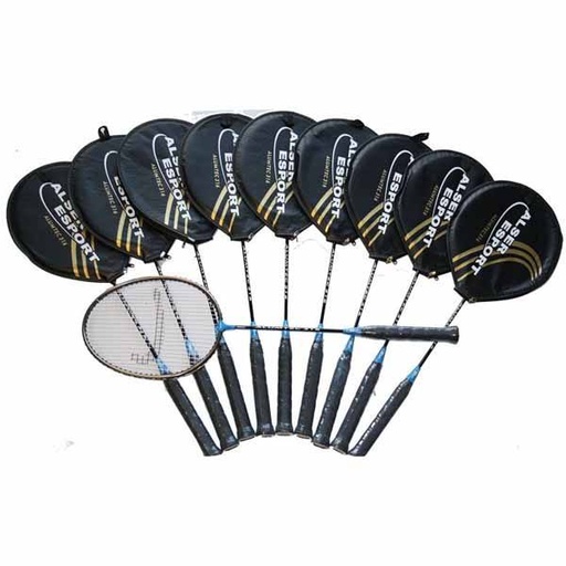 [0777] LOTE 10 RAQUETAS BADMINTON PRO COLEGIOS