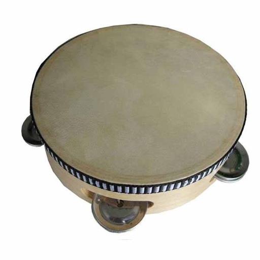 [0554] PANDERETA MUSICAL AMAYA DE MADERA 15 CM