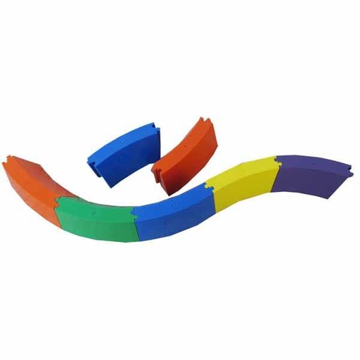 [0400] SET PASILLO PRISMA CURVO 10 PIEZAS PVC