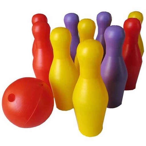 [0343] SET DE BOLOS DE PLASTICO INFANTIL 10 PIEZAS