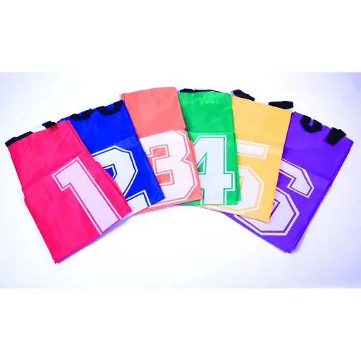[0329] LOTE 6 SACOS DE SALTOS NYLON COLORES VIVOS