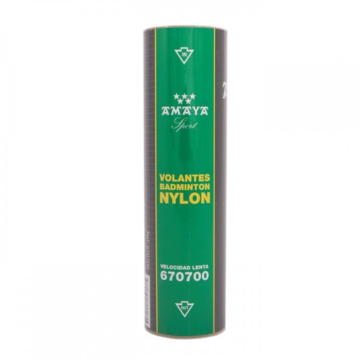 [0955] PACK 6 VOLANTES BADMINTON LENTO NYLON