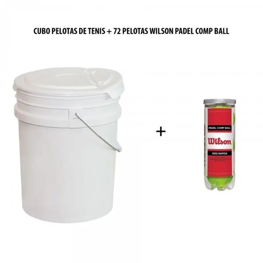 [1030] PACK CUBO CON 72 PELOTAS WILSON PADEL