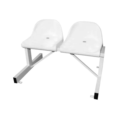 [1022] BANCO METALICO PADEL 2 PLAZAS PVC