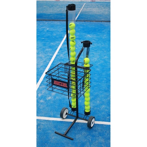 [1018] CARRO PORTAPELOTAS TENIS PADEL MOVILIDAD FACIL