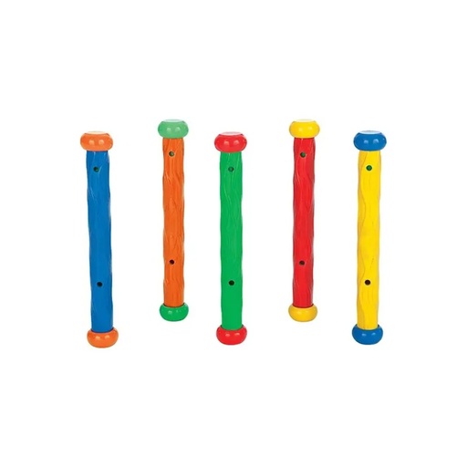 [1276] BASTONES DE BUCEO FLEXIBLES X5 PARA NINOS